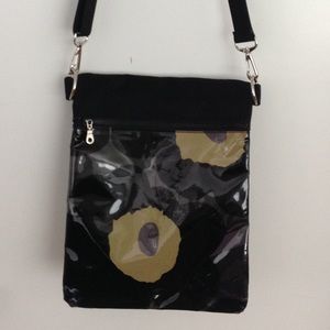 10/$20 CAMO SHOULDER/CROSSBODY, black, green, brown, purple, tan pattern